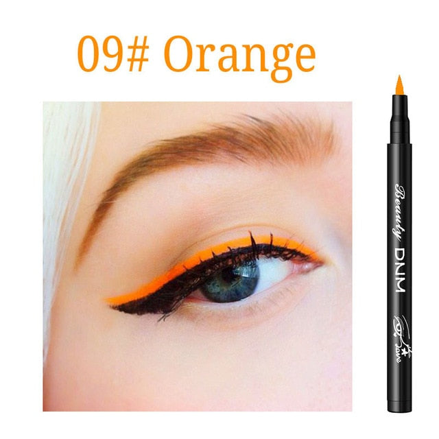 Color Matte Liquid Eyeliner Colorful Durable Anti-stun Natural Black Blue Waterproof Pigment Eyebrow Pencil TSLM2