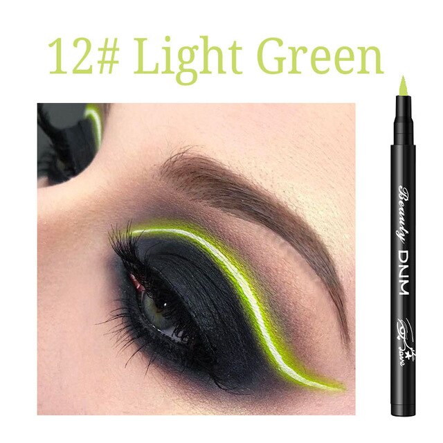 Color Matte Liquid Eyeliner Colorful Durable Anti-stun Natural Black Blue Waterproof Pigment Eyebrow Pencil TSLM2