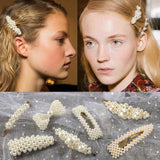 1PC Korean Fashion Pearl Hair Clips for Women Girls Elegant Snap Barrettes Hairpins Hairgrips Hair Accessories Styling Tools