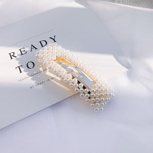 1PC Korean Fashion Pearl Hair Clips for Women Girls Elegant Snap Barrettes Hairpins Hairgrips Hair Accessories Styling Tools