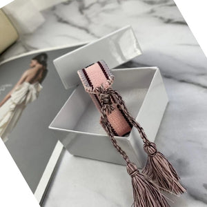 Brand hot sell crafts woven bracelets fabric adjustable letter cotton bracelet trend handmade frienddship bracelet with box set