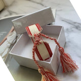 Brand hot sell crafts woven bracelets fabric adjustable letter cotton bracelet trend handmade frienddship bracelet with box set