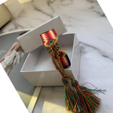 Brand hot sell crafts woven bracelets fabric adjustable letter cotton bracelet trend handmade frienddship bracelet with box set