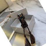 Brand hot sell crafts woven bracelets fabric adjustable letter cotton bracelet trend handmade frienddship bracelet with box set