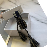 Brand hot sell crafts woven bracelets fabric adjustable letter cotton bracelet trend handmade frienddship bracelet with box set