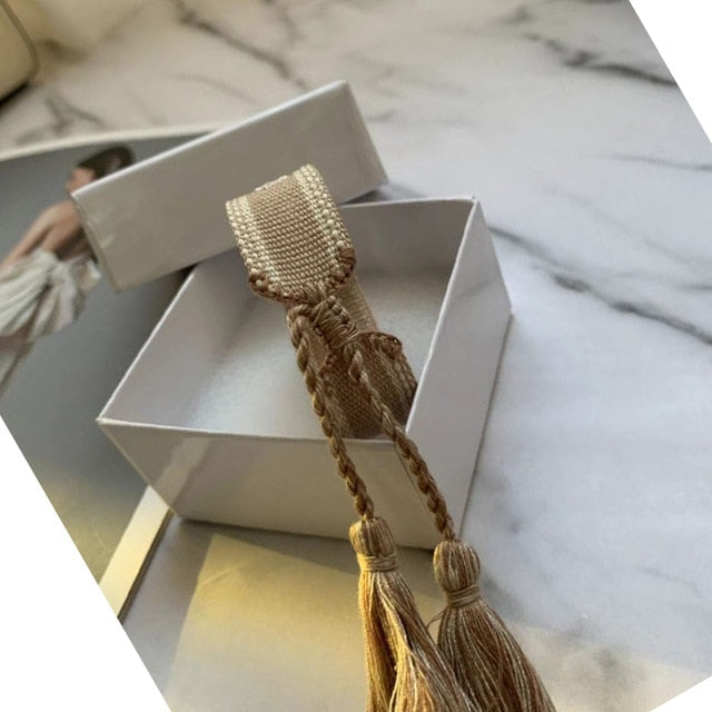 Brand hot sell crafts woven bracelets fabric adjustable letter cotton bracelet trend handmade frienddship bracelet with box set