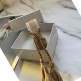 Brand hot sell crafts woven bracelets fabric adjustable letter cotton bracelet trend handmade frienddship bracelet with box set