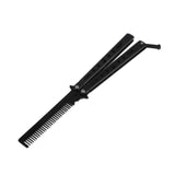 Stainless Steel Silver Practice Butterfly In Knife Trainer Training Folding Knife Dull Tool Outdoor Camping Knife Comb Tool