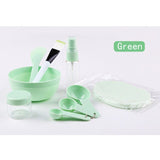 9 in 1 Set Pink Facial Care Mask Face Mask Mixing Tool Sets Bowl Stick Brush Gauge Cleaning Mat 2019 New product