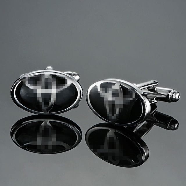 Fashion luxury car logo cufflinks with German cars Japanese cars American cars Korean cars British cars French cars for car fans