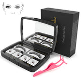 Magnetic eyelashes 4 part magnets handmade 3D/6D magnet lashes natural false eyelash comfortable with Gift Box SCT04-1