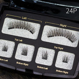 Magnetic eyelashes 4 part magnets handmade 3D/6D magnet lashes natural false eyelash comfortable with Gift Box SCT04-1