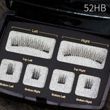 Magnetic eyelashes 4 part magnets handmade 3D/6D magnet lashes natural false eyelash comfortable with Gift Box SCT04-1