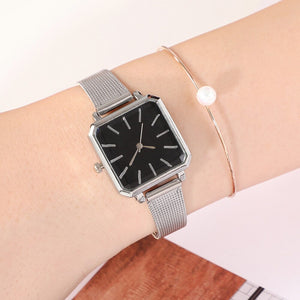 Square Fashion Bracelet Silver Women Watches 2019 Luxury Brand Ladies Watch Women Female Quartz-watch Wristwatch Zegarek Damski