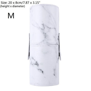 PU Leather Makeup Storage Holder Cosmetic Cup Case Box for Makeup Brush Pen