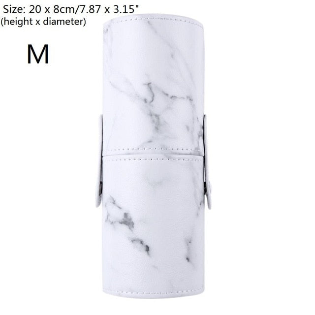 PU Leather Makeup Storage Holder Cosmetic Cup Case Box for Makeup Brush Pen