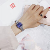 Silver Gold Mesh Strap Women Fashion Watches Unique Square Dial Design Qualities Ladies Wristwatches Simple Woman Quartz Clock