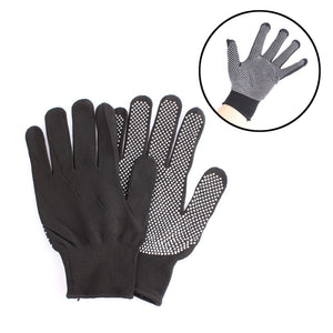 HOT Sale 1 Pair Hair Straightener Perm Curling Hairdressing Heat Resistant Finger Glove Black Grey Color #82683