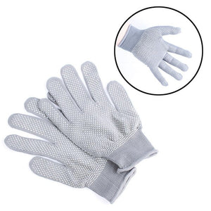 HOT Sale 1 Pair Hair Straightener Perm Curling Hairdressing Heat Resistant Finger Glove Black Grey Color #82683