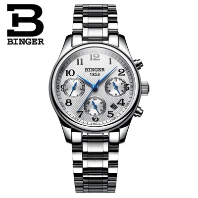 Switzerland BINGER Women Watches Luxury Brand Quartz Watch Women Waterproof Relogio Feminino Sapphire Clock Wristwatches B-603W6