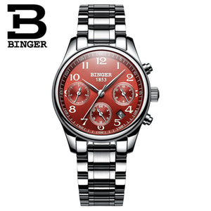 Switzerland BINGER Women Watches Luxury Brand Quartz Watch Women Waterproof Relogio Feminino Sapphire Clock Wristwatches B-603W6