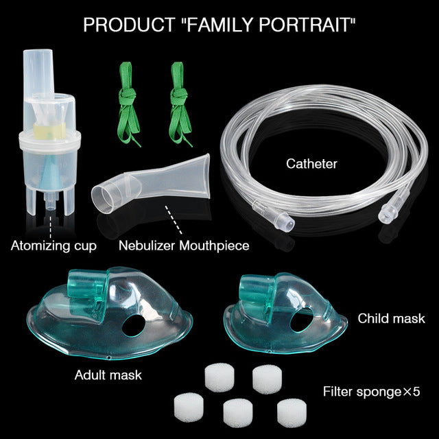 Inhaler Set Adult Children Mask Filters Family  Medical Nebulizer Cup Catheter Compressor Nebulizer Accessories Smooth Breathing