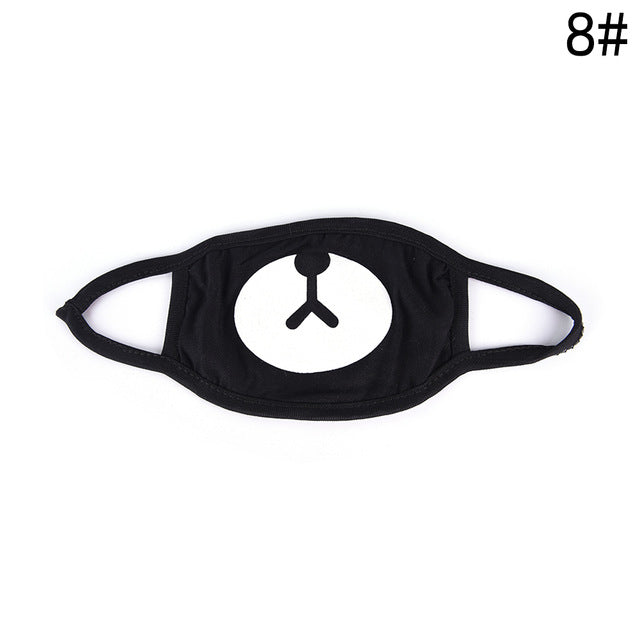 1PCSCotton Dustproof Mouth Face Mask Anime Cartoon Kpop Lucky Bear Women Men Muffle Face Mouth Masks
