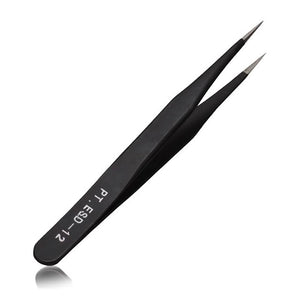 Fashion Nail Art Acrylic Gel Picking Tool Rhinestones Gem Decor Black Eyelash Tweezers DIY hand clip 1.0MM