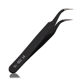 Fashion Nail Art Acrylic Gel Picking Tool Rhinestones Gem Decor Black Eyelash Tweezers DIY hand clip 1.0MM