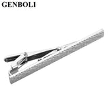 GENBOLI Men's Tie Clip Formal Stainless Steel Slim Classic Tie Clasp Bar Pin Business Casual Style Clips For Men Boy Male