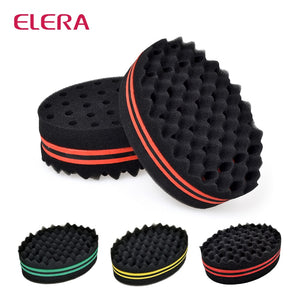 ELERA Oval Double Sides Magic twist hair brush sponge,Sponge Brush for Natural,afro coil wave dread sponge brushes Free Ship