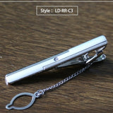 New Tie Clip Fashion Style Necktie Men Metal Silver Simple Bar Clasp Practical Bowtie Clasp Tie Pin for Mens Gift Accessories