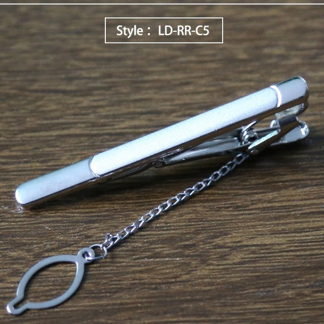 New Tie Clip Fashion Style Necktie Men Metal Silver Simple Bar Clasp Practical Bowtie Clasp Tie Pin for Mens Gift Accessories