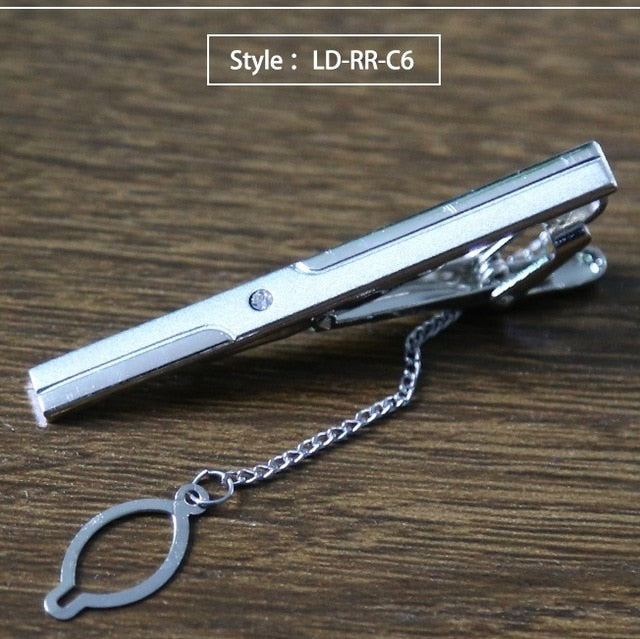 New Tie Clip Fashion Style Necktie Men Metal Silver Simple Bar Clasp Practical Bowtie Clasp Tie Pin for Mens Gift Accessories