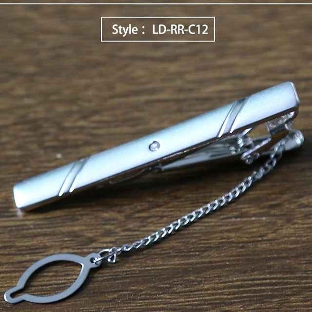 New Tie Clip Fashion Style Necktie Men Metal Silver Simple Bar Clasp Practical Bowtie Clasp Tie Pin for Mens Gift Accessories