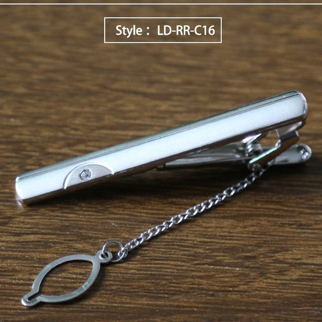 New Tie Clip Fashion Style Necktie Men Metal Silver Simple Bar Clasp Practical Bowtie Clasp Tie Pin for Mens Gift Accessories