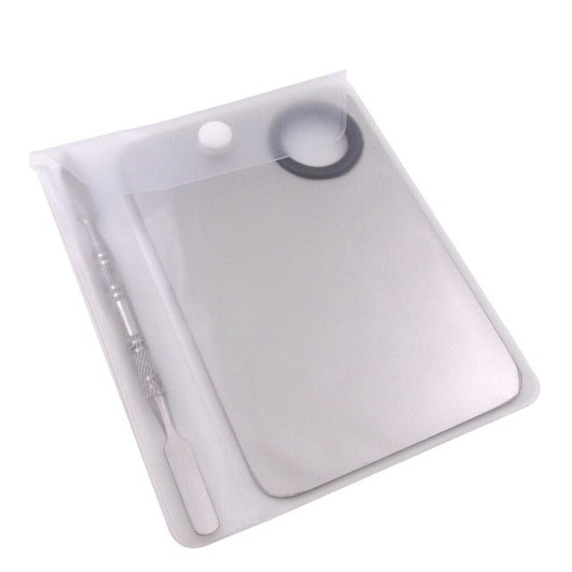 Professional Cosmetic Nail Makeup Mixing Palette Spatula Tool High Quality  Stainless Steel Hands-free Matte Packing