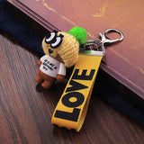 Vicney New Arrival Cute Teddy Bear Key Chain'THIS IS NOT A KOSCHINO TOY'Bear KeyChain Animal Pattern Key Holder For Girl Friend