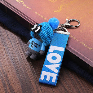 Vicney New Arrival Cute Teddy Bear Key Chain'THIS IS NOT A KOSCHINO TOY'Bear KeyChain Animal Pattern Key Holder For Girl Friend