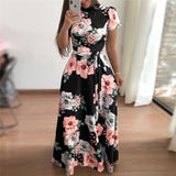 Summer Long Boho Maxi Dresses Woman Floral Print Dress Women Vintage Elegant Party Dresses Robe Femme Longue Vestidos De Fiesta