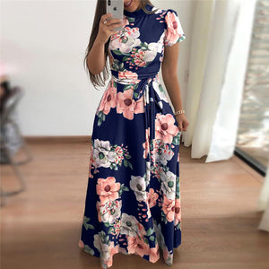 Summer Long Boho Maxi Dresses Woman Floral Print Dress Women Vintage Elegant Party Dresses Robe Femme Longue Vestidos De Fiesta